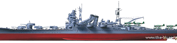 Корабль IJN Tone [Heavy Cruiser] - чертежи, габариты, рисунки